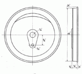 4 1/4'' tread dia - 18 spoke - Coupled