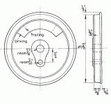 3 7/8'' tread dia - 14 spoke - Driver