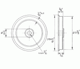 2 5/8'' Tread Dia - 10 spokes