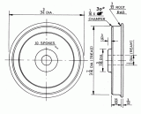 3 5/8'' Tread Dia - 10 Spokes