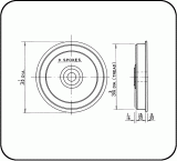 BR 84000 PONY TRUCK WHEELS. CI