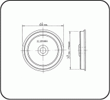 3 15/16'' Tread Dia -10 Spokes