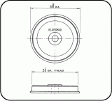 3 3/4'' Tread Dia - 10 Spokes