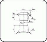 HUNSLET 5'' CHIMNEY TOP & BASE