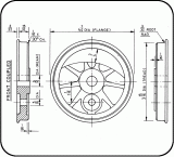 4 5/16'' tread dia - 8 spoke