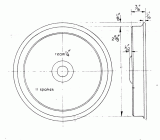 2 5/8'' Tread Dia - 11 spokes