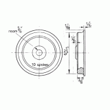 2 5/16'' Tread Dia - 10 spokes