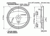 3 15/16'' tread dia - 16 spoke