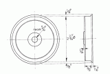 2 1/2'' Tread Dia 12 spokes