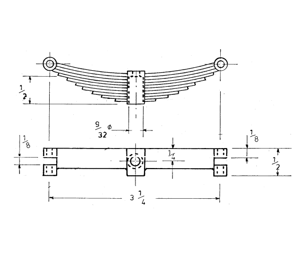 Cast Spring Thing STIRLING SINGLE TRAILING CAST SPRINGS Model Engineering Supplies