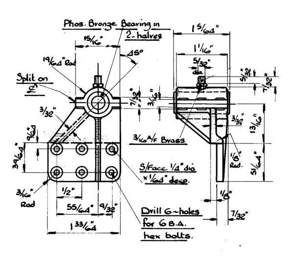 PRAIRIE ROCKER SHAFT BEARING HOUSING Model Engineering Supplies