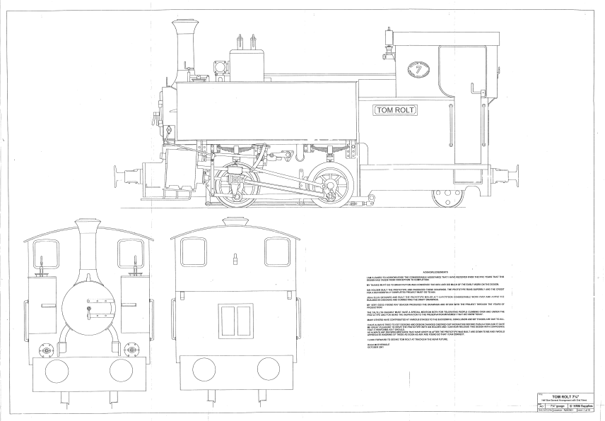 Tom Rolt Drawings 7 25 Model Engineering Supplies Tom Rolt Drawings 7 25 Model Engineering Supplies