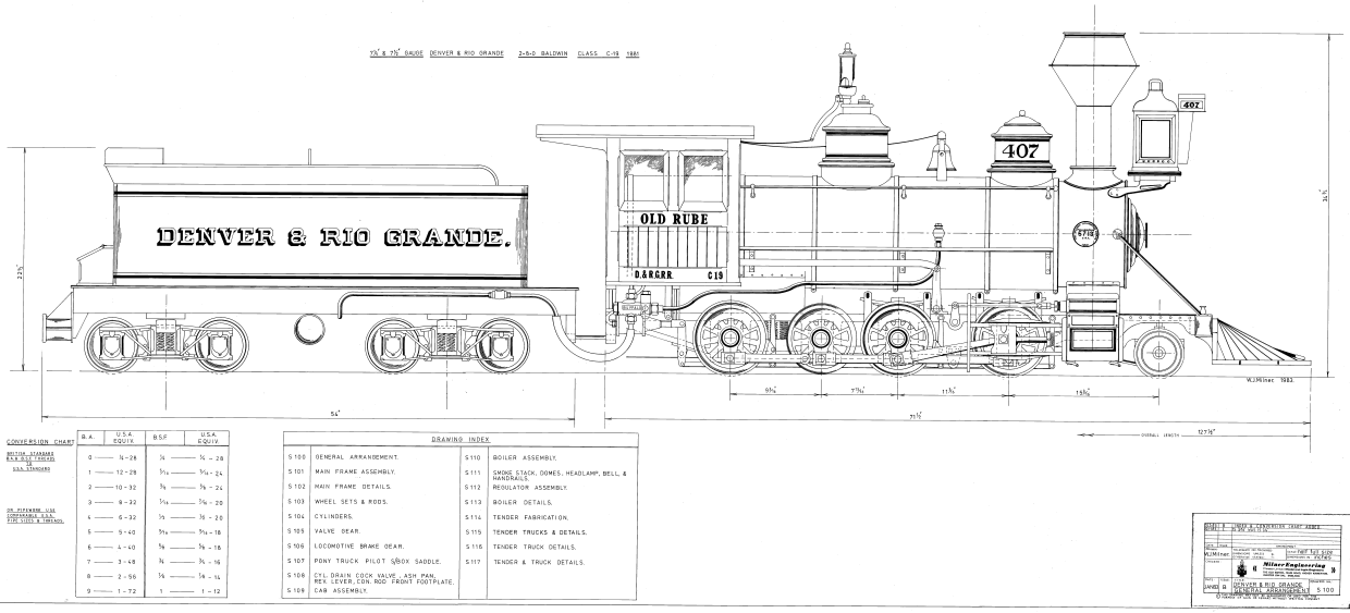 DENVER & RIO GRANDE DRAWINGS 18 SHEETS - ajreeves.com steam engine locomotive diagram 