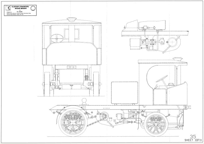 CLAYTON TRACTOR DRAWINGS M35 11 Model Engineering Supplies