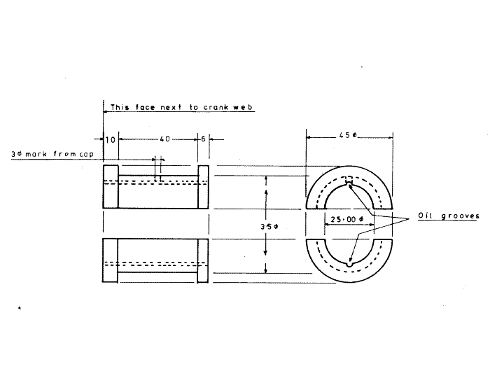 MARSTON MAIN BEARING HALVES Model Engineering Supplies