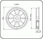 4 3/32'' Tread Dia - 10 Spokes