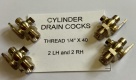 CYLINDER DRAINCOCKS 1/4'' X 40