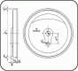 4 1/8'' tread dia - 16 spoke - Coupled