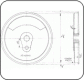 4 9/16'' tread dia - 20 spoke